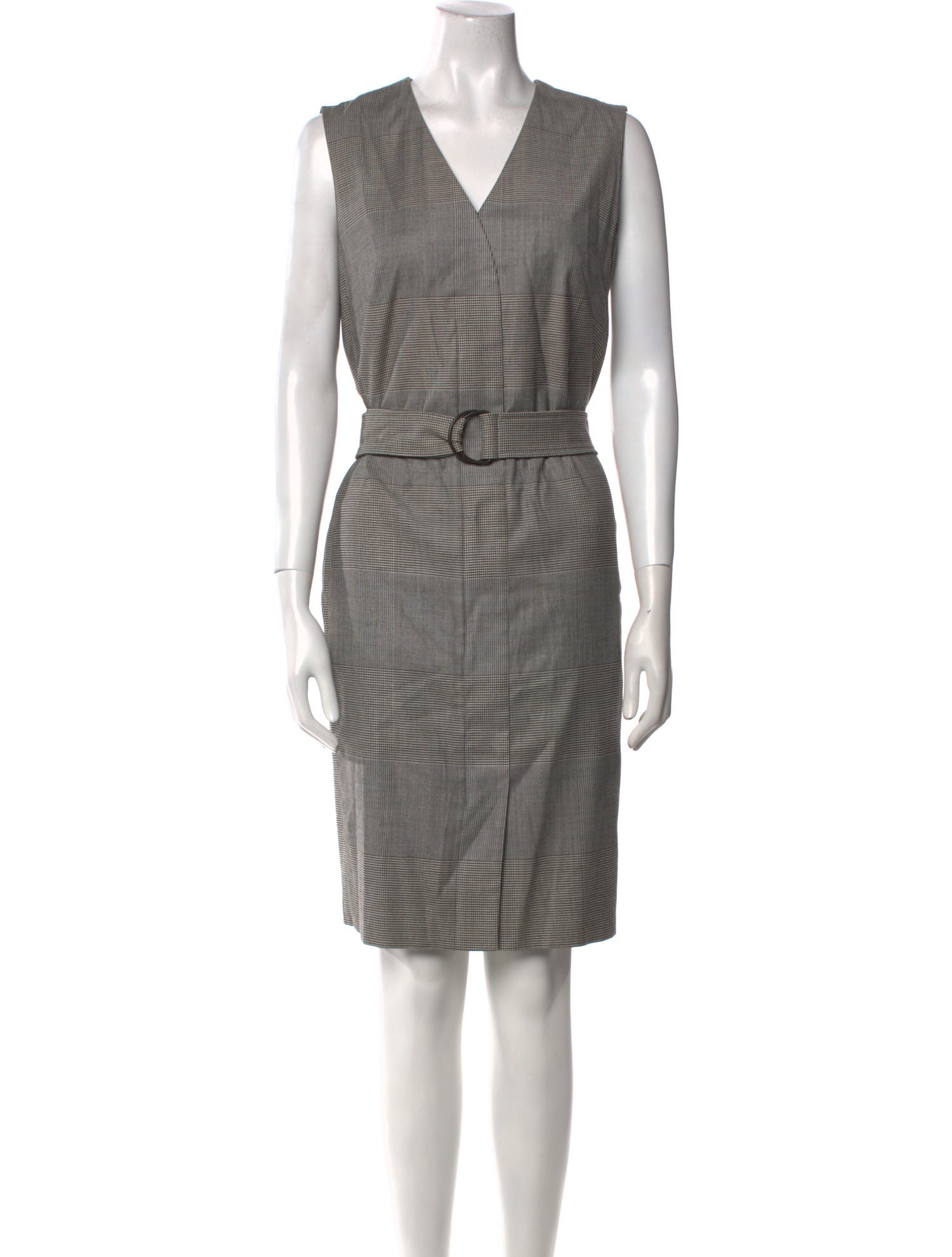 Akris Punto Plaid Print Knee-Length Dress