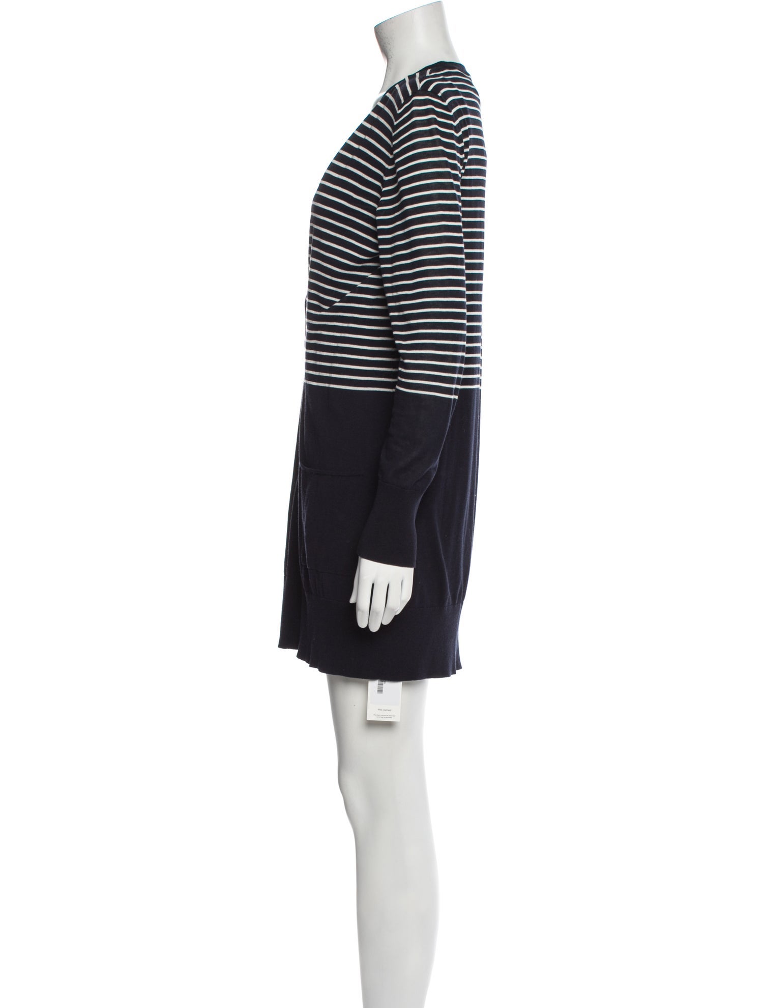 Akris Punto Striped Pleated Accents Dress Set