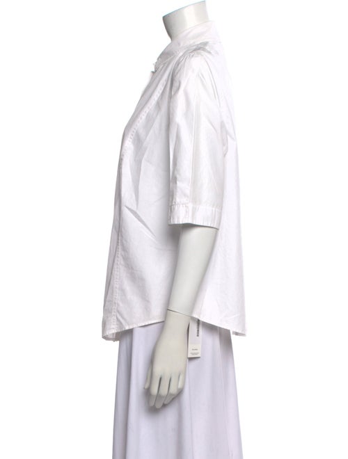 Akris Punto Three-Quarter Sleeve Button-Up Top