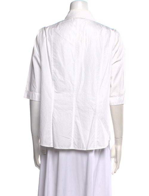 Akris Punto Three-Quarter Sleeve Button-Up Top