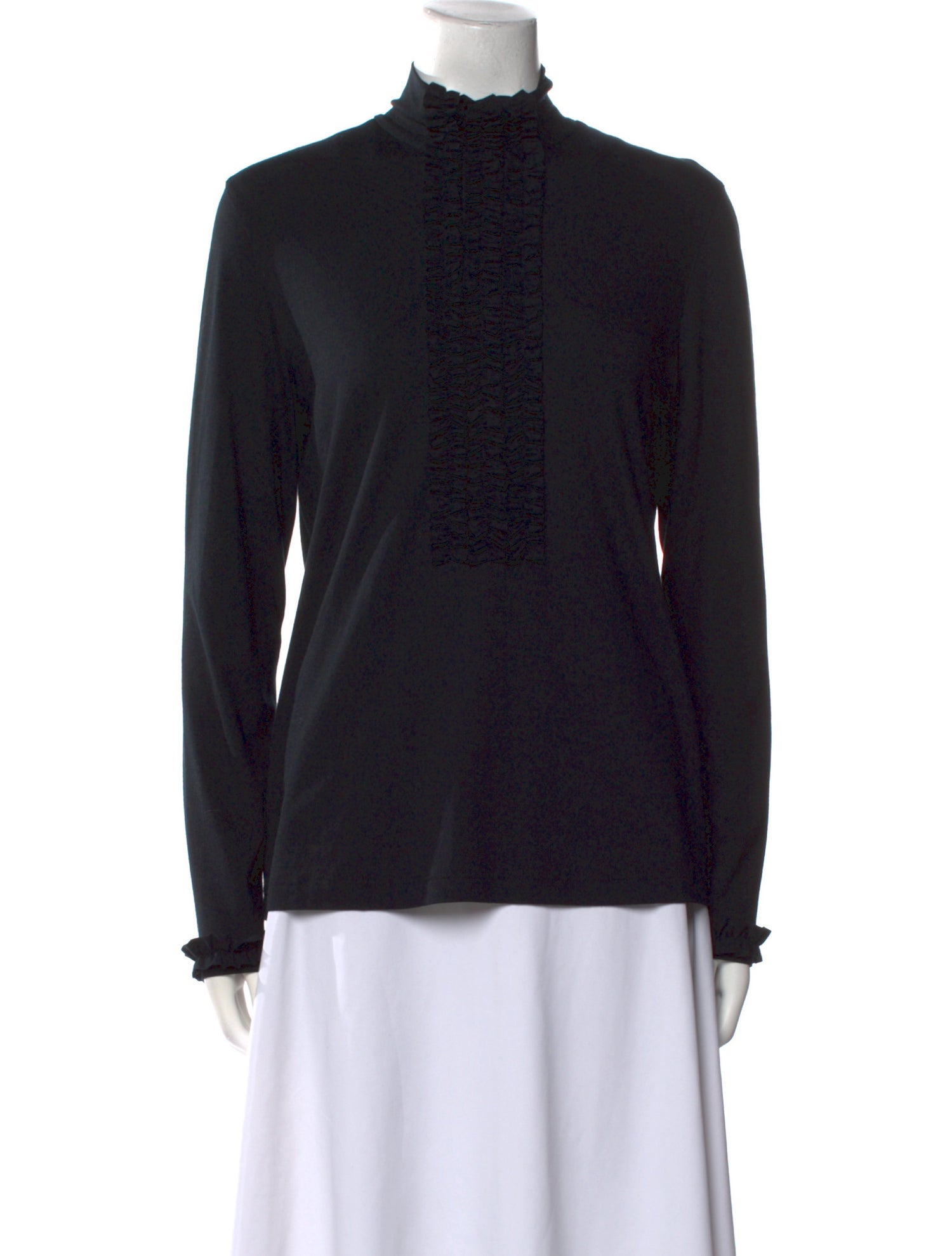 Akris Punto Mock Neck Long Sleeve Top