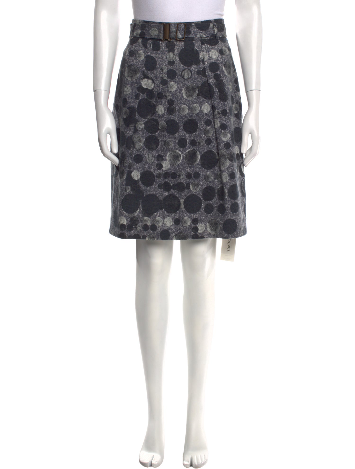 Akris Punto Polka Dot Print Knee-Length Skirt