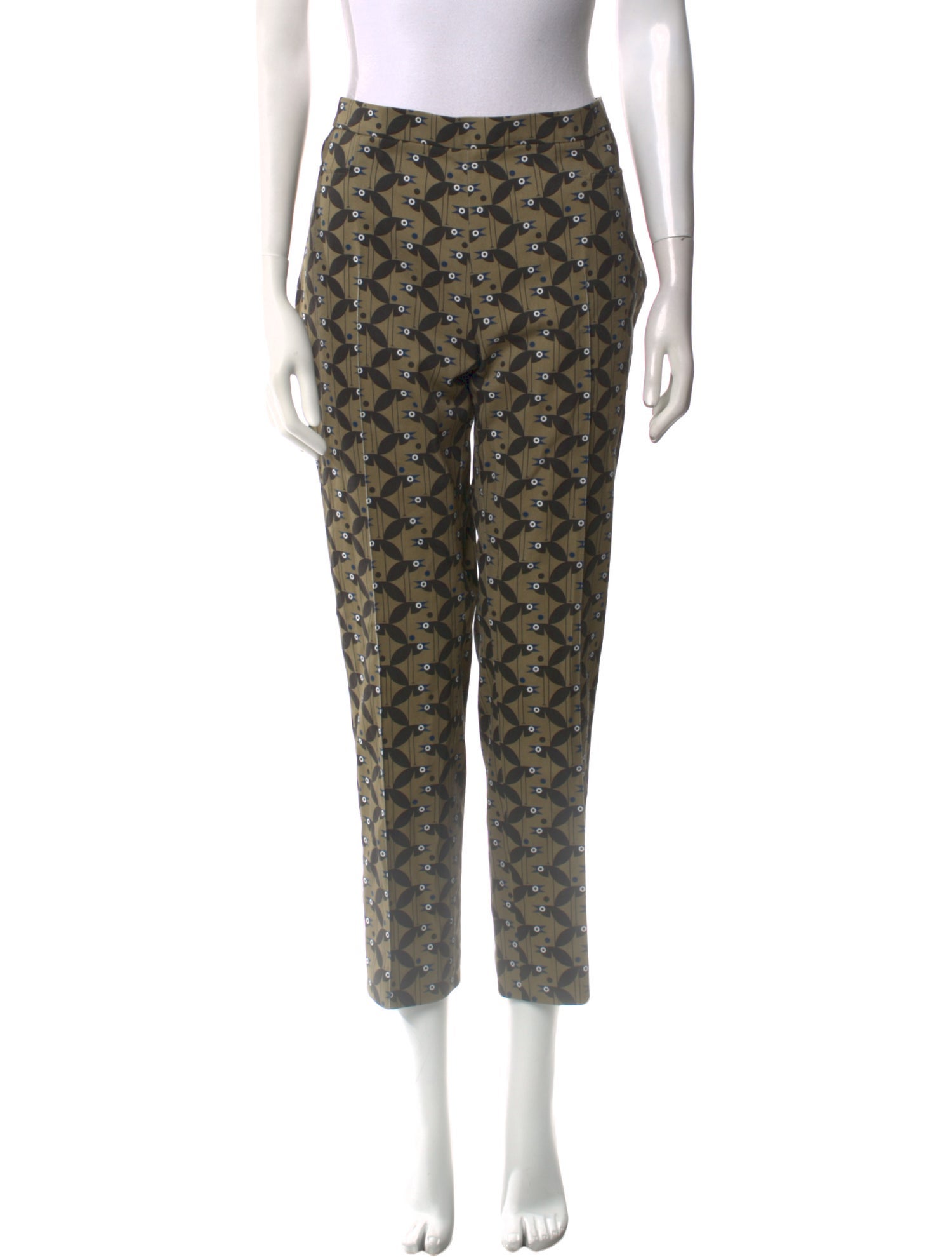 Akris Punto Printed Straight Leg Pants