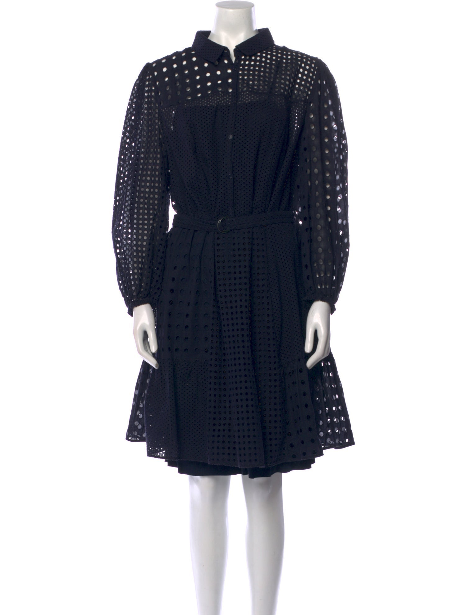 Akris Punto Polka Dot Print Knee-Length Dress