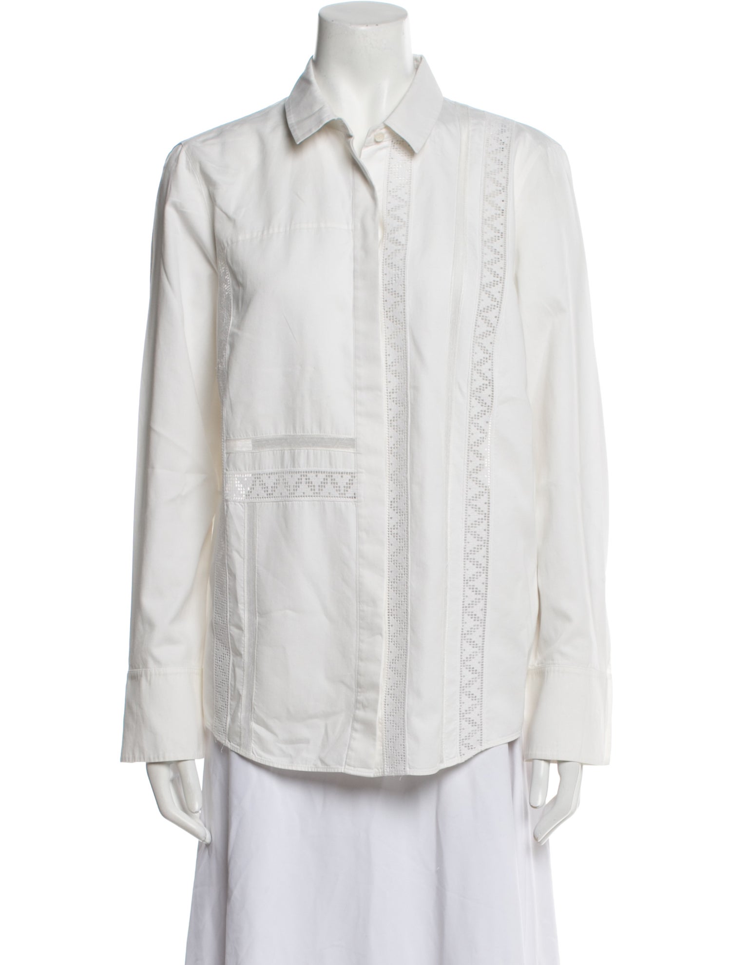 Akris Punto Long Sleeve Button-Up Top
