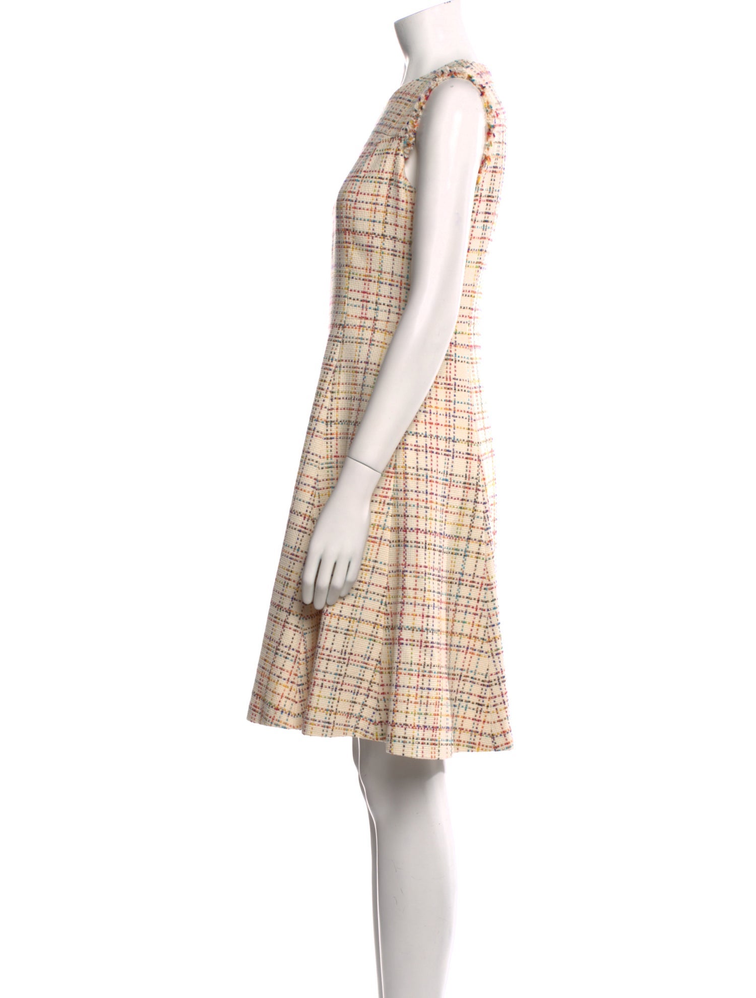 Akris Punto Plaid Print Knee-Length Dress