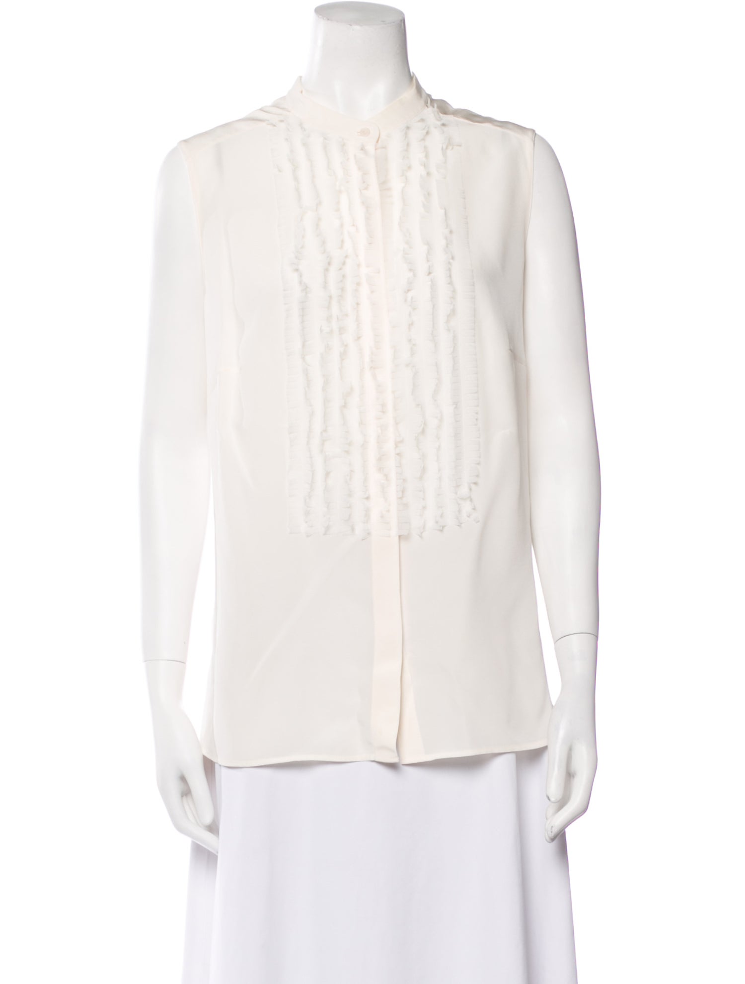 Akris Punto Silk Mock Neck Blouse