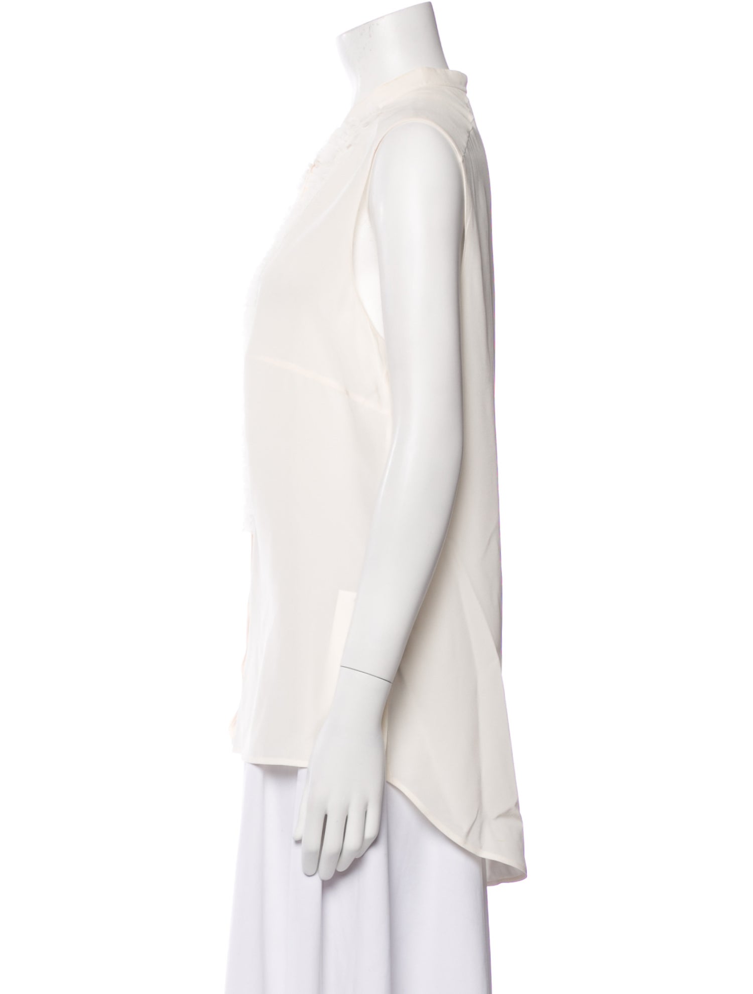 Akris Punto Silk Mock Neck Blouse