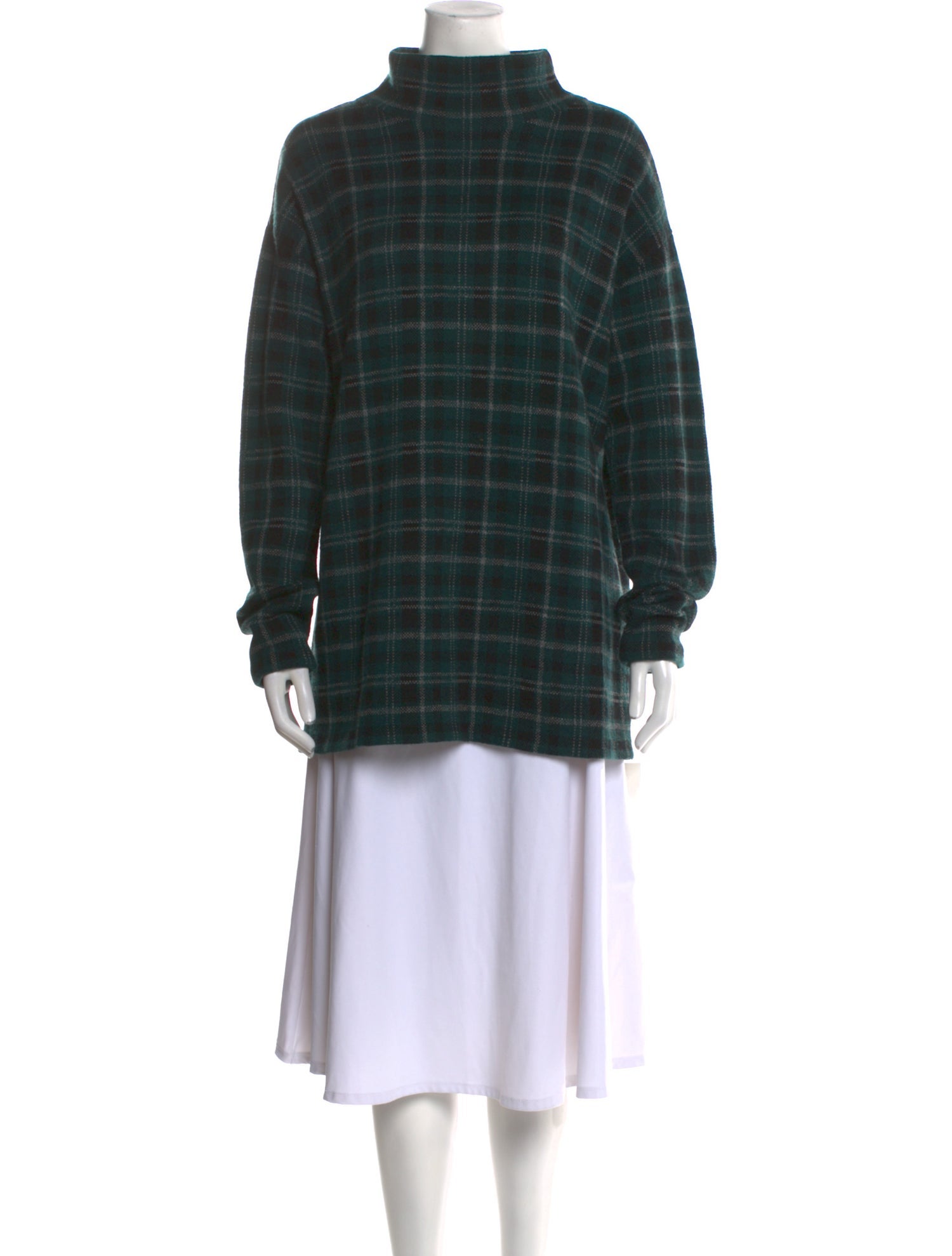 Akris Punto Wool Plaid Print Sweater