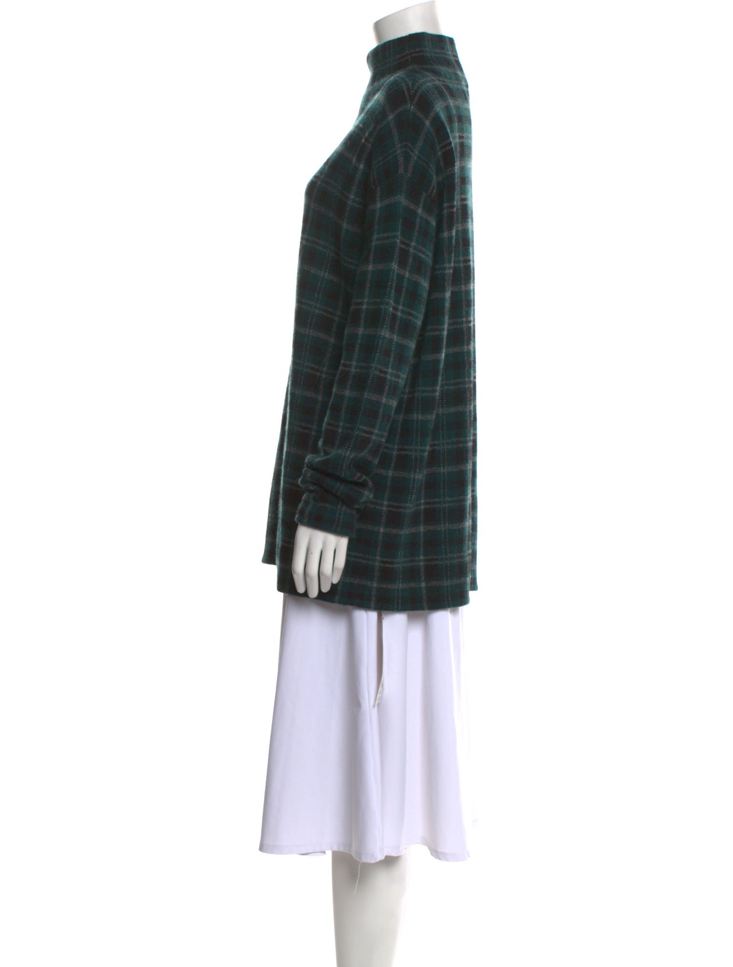 Akris Punto Wool Plaid Print Sweater