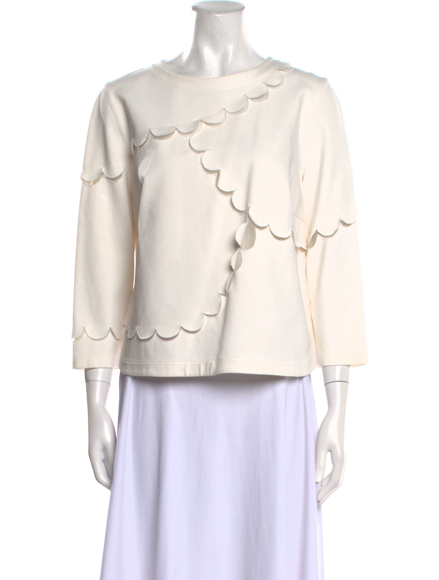 Akris Punto Bateau Neckline Three-Quarter Sleeve Blouse