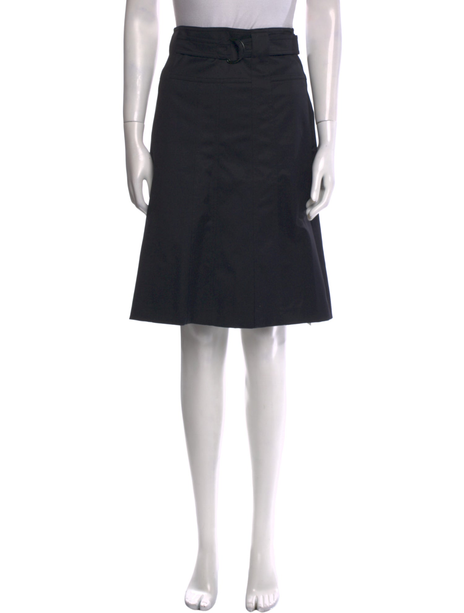 Akris Punto Pleated Accents Knee-Length Skirt