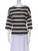 Akris Punto Printed Bateau Neckline Blouse