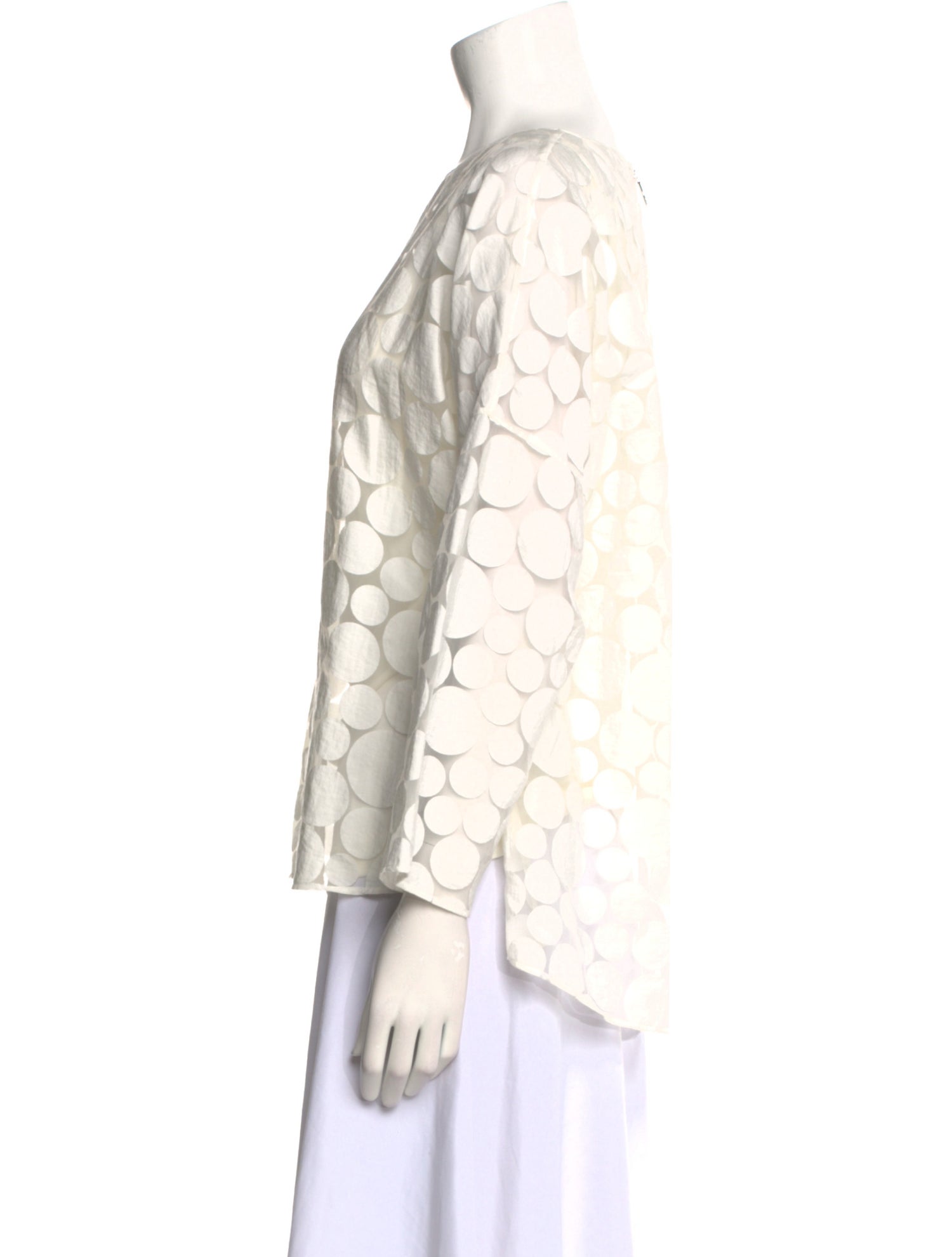 Akris Punto Printed Bateau Neckline Blouse