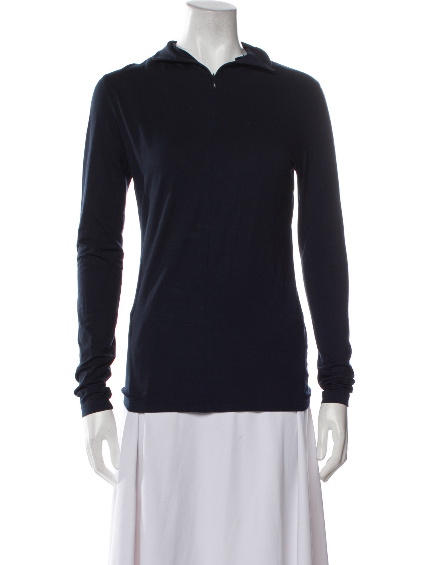 Akris Punto Mock Neck Long Sleeve Sweatshirt