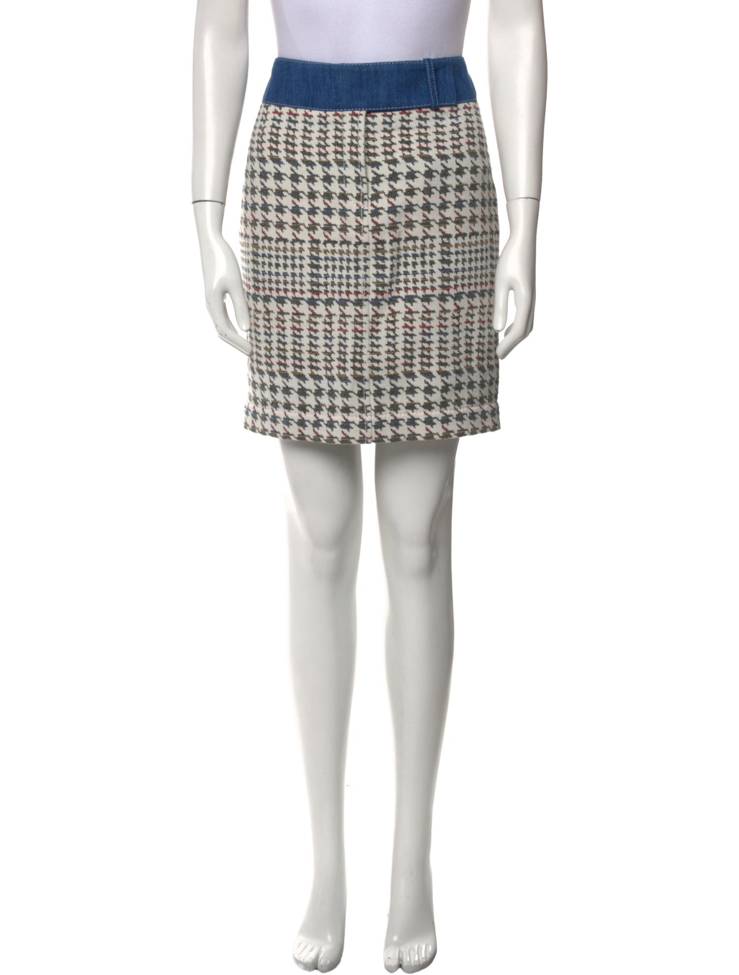 Akris Punto Houndstooth Print Mini Skirt w/ Tags