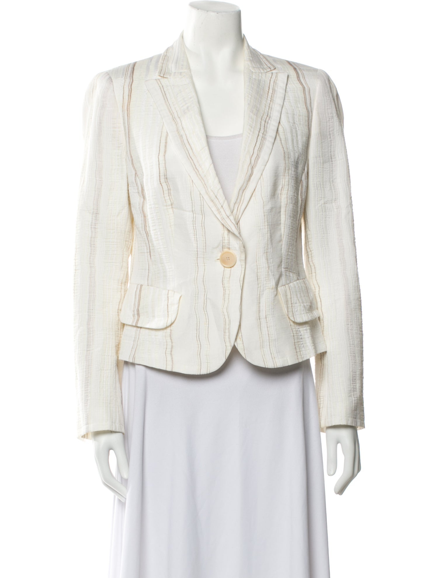 Akris Punto Linen Striped Blazer