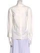 Akris Punto Mock Neck Long Sleeve Button-Up Top