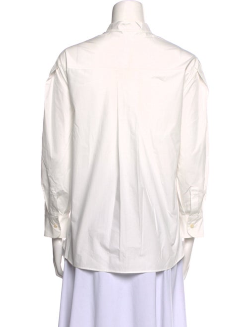 Akris Punto Mock Neck Long Sleeve Button-Up Top
