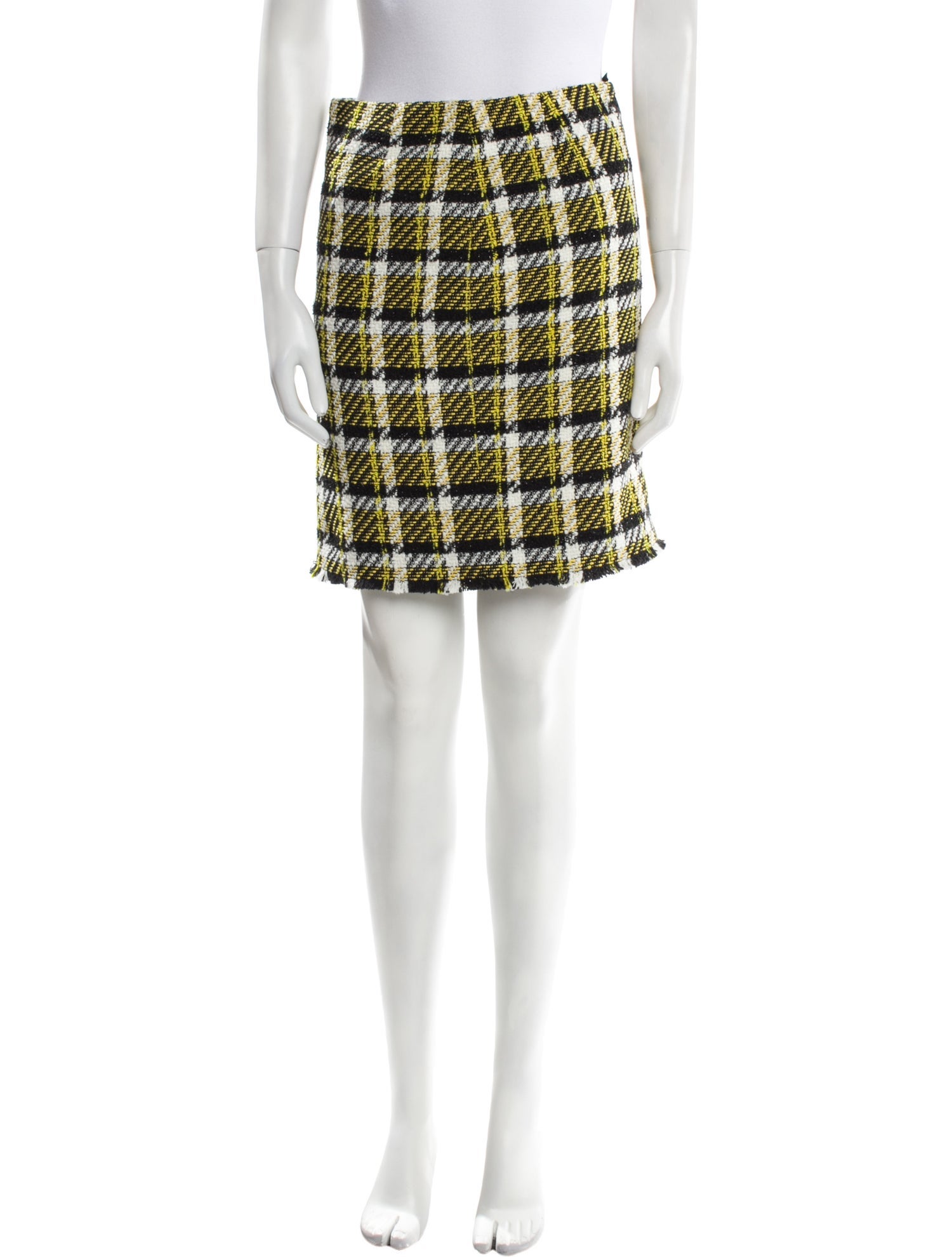 Akris Punto Plaid Print Mini Skirt w/ Tags
