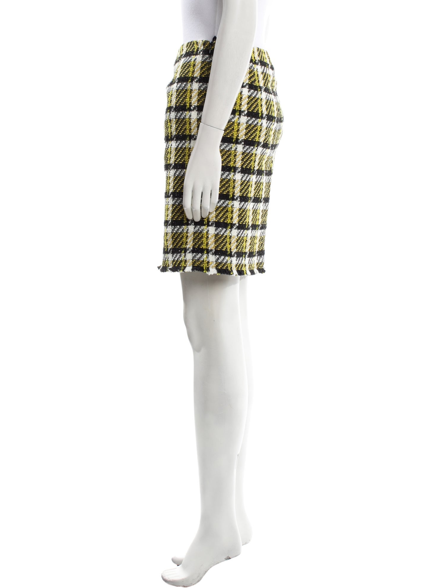 Akris Punto Plaid Print Mini Skirt w/ Tags