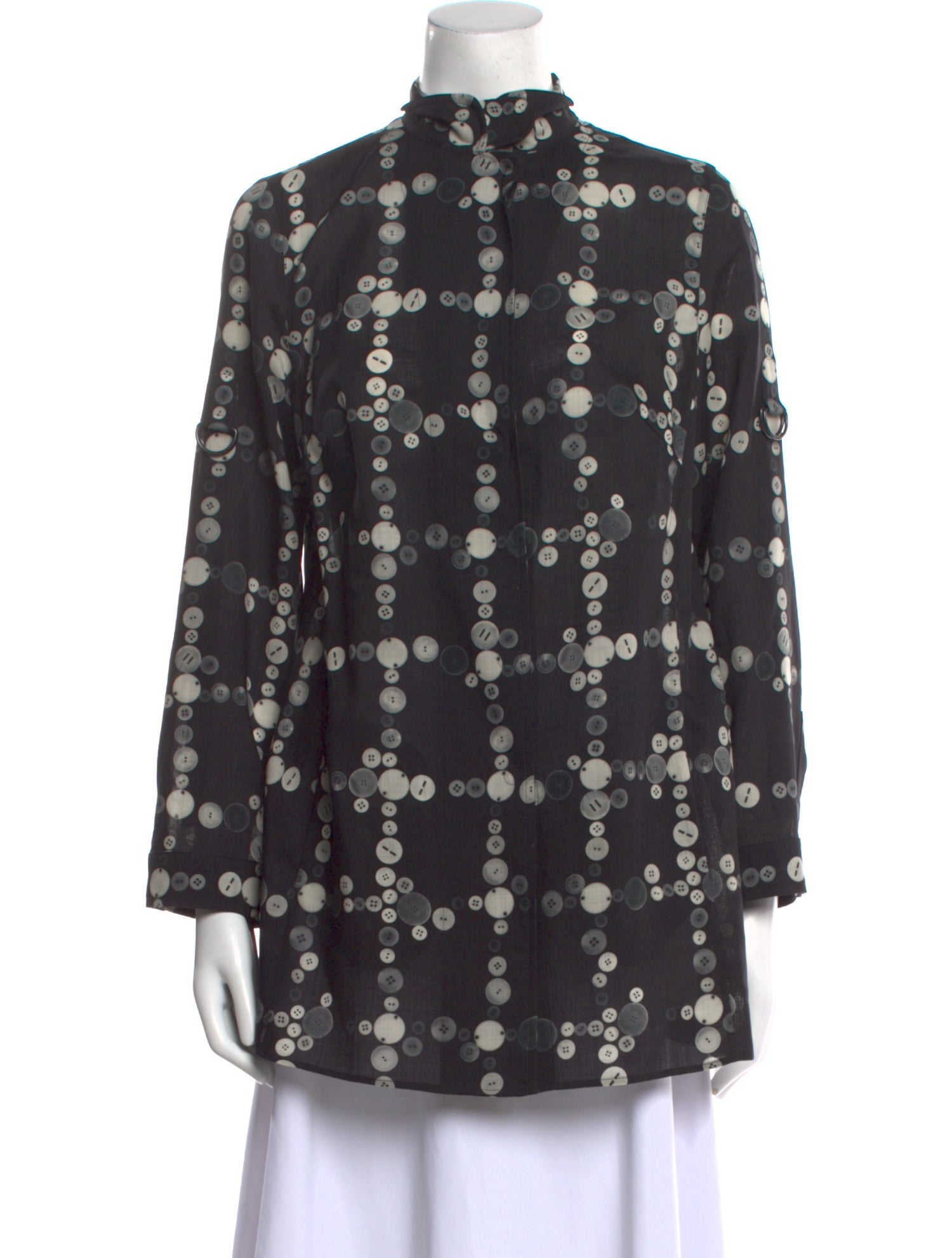 Akris Punto Wool Floral Print Tunic