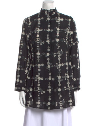 Akris Punto Wool Floral Print Tunic