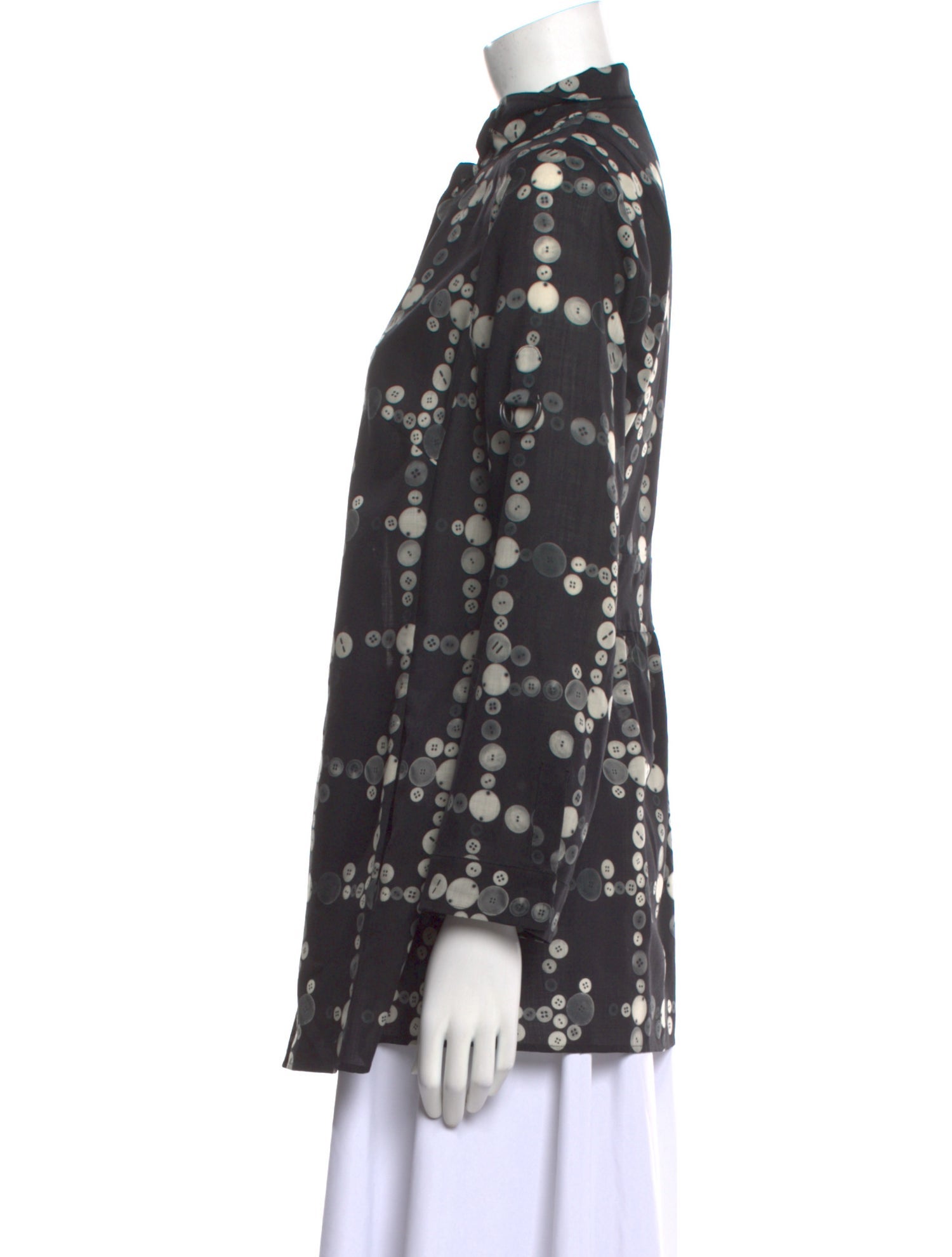 Akris Punto Wool Floral Print Tunic