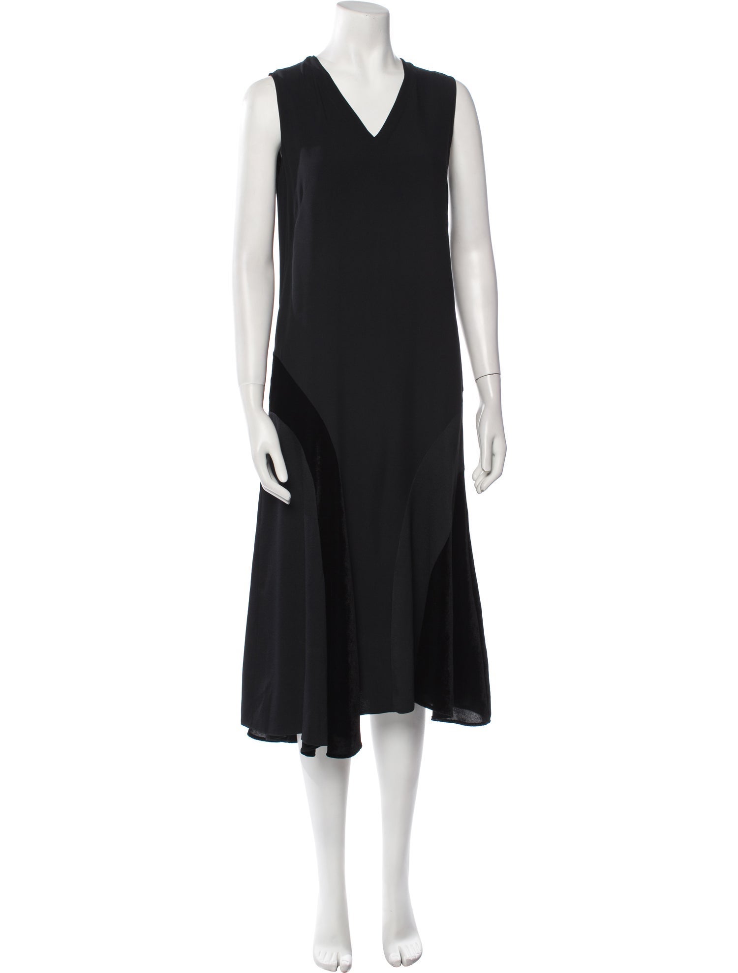 Akris Punto V-Neck Midi Length Dress