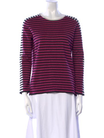 Akris Punto Tops Wool Striped T-Shirt XL