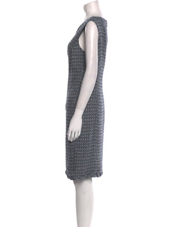 Akris Punto Tweed Pattern Knee-Length Dress