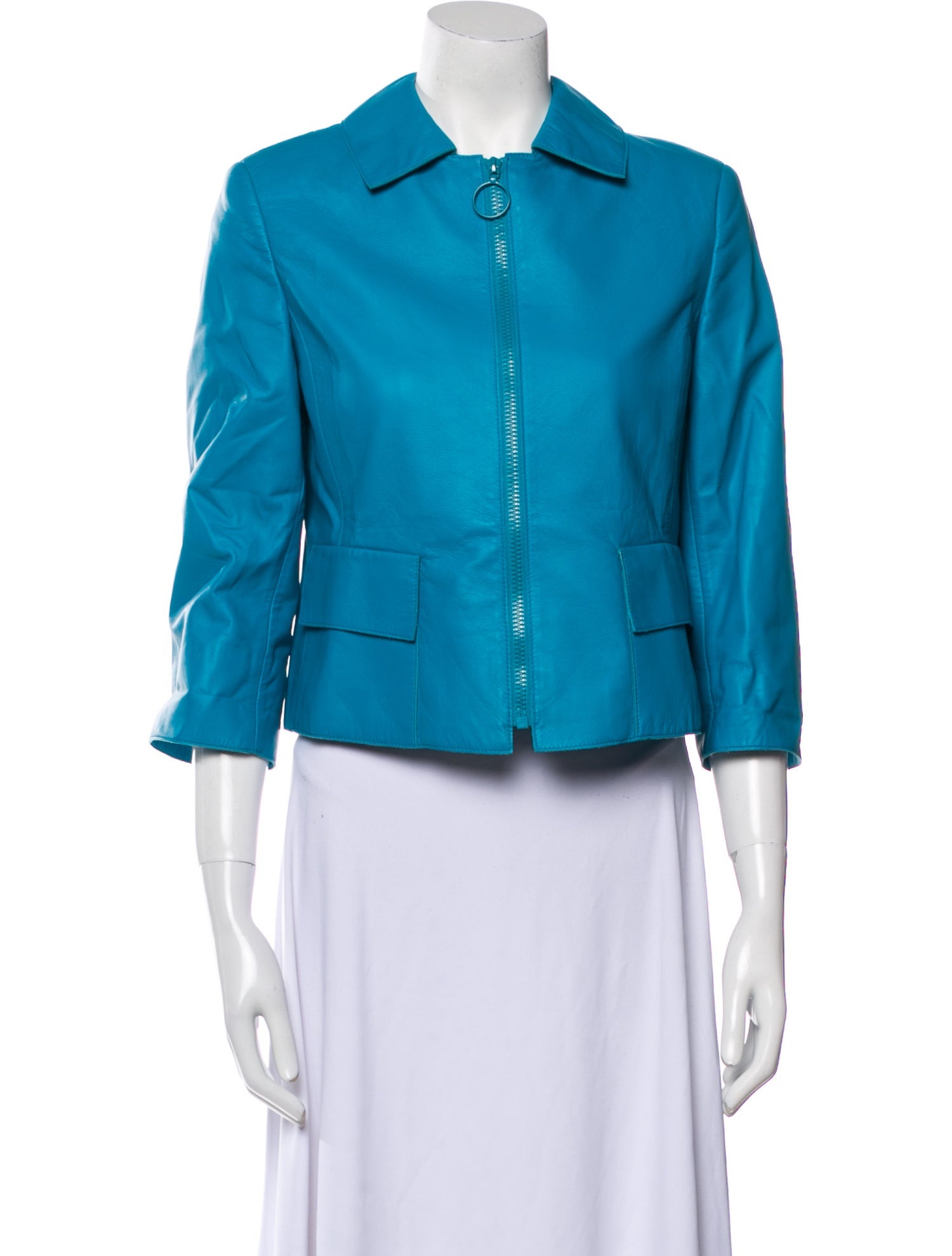 Akris Punto Leather Biker Jacket