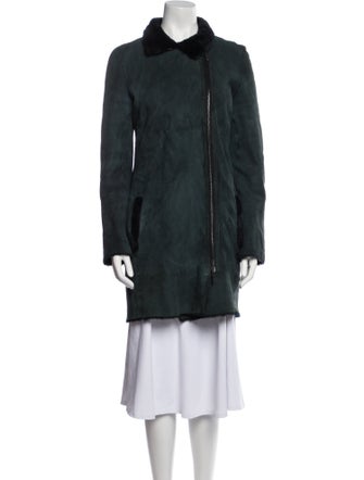 Akris Punto Suede Faux Fur Coat