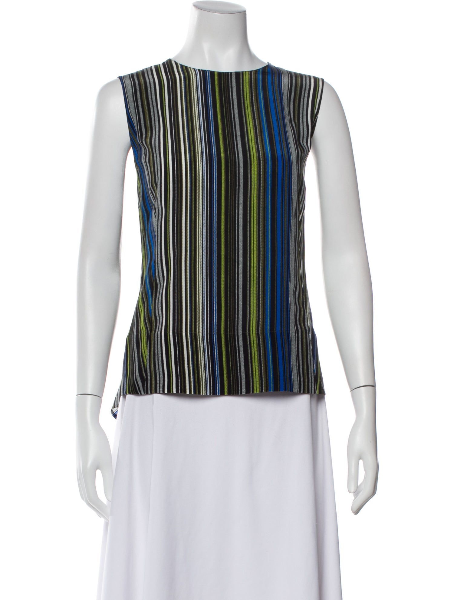 Akris Punto Silk Striped Blouse