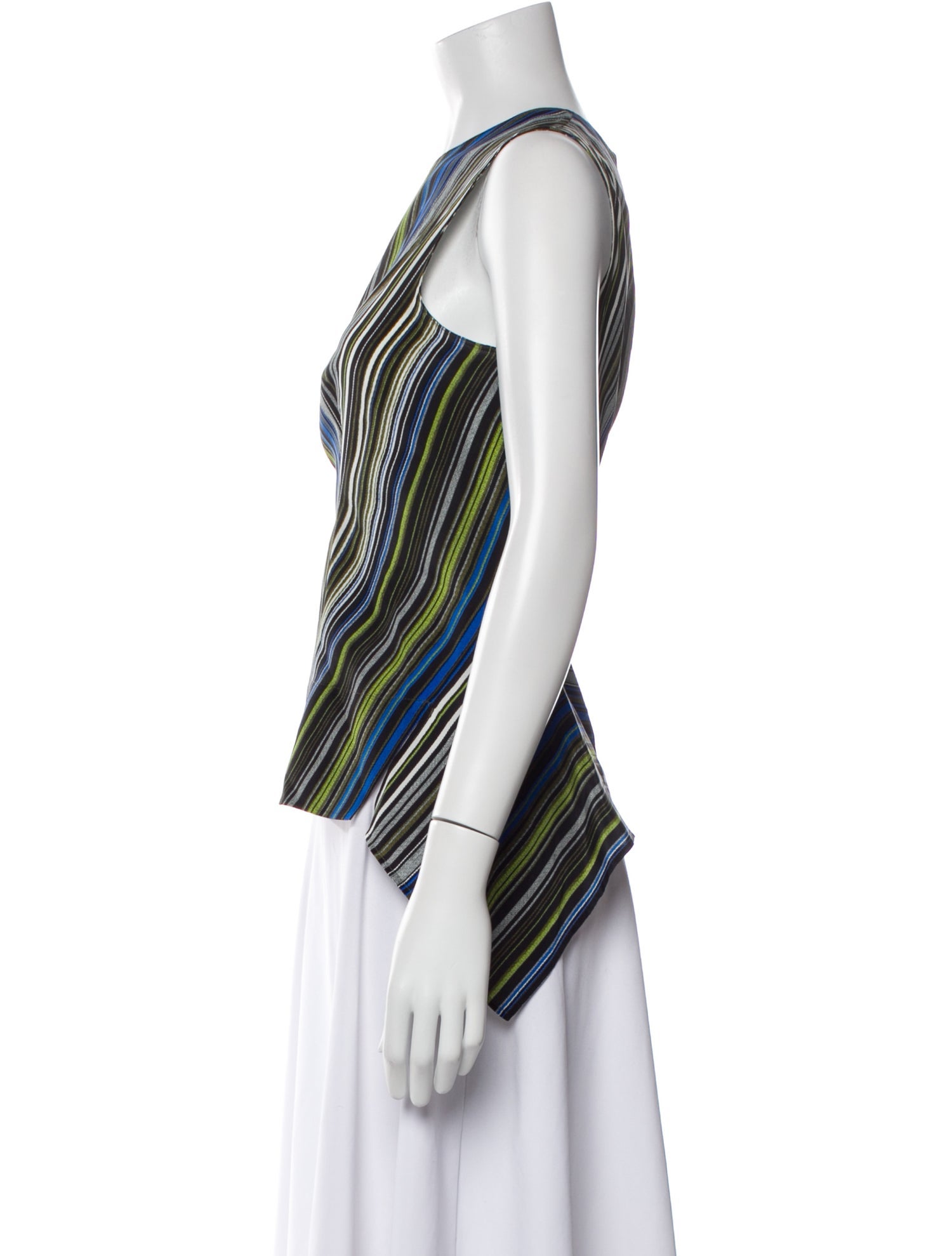 Akris Punto Silk Striped Blouse