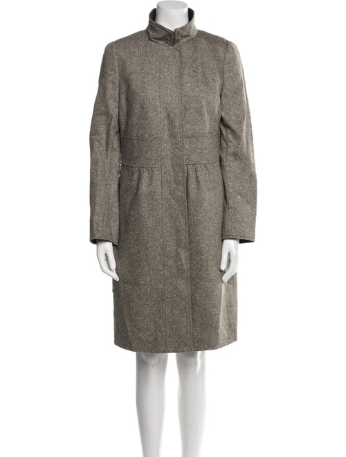 Akris Punto Wool Leather Trim Embellishment Dress Set