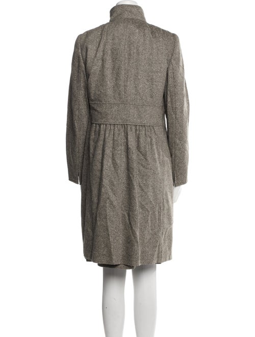 Akris Punto Wool Leather Trim Embellishment Dress Set