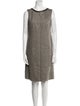 Akris Punto Wool Leather Trim Embellishment Dress Set