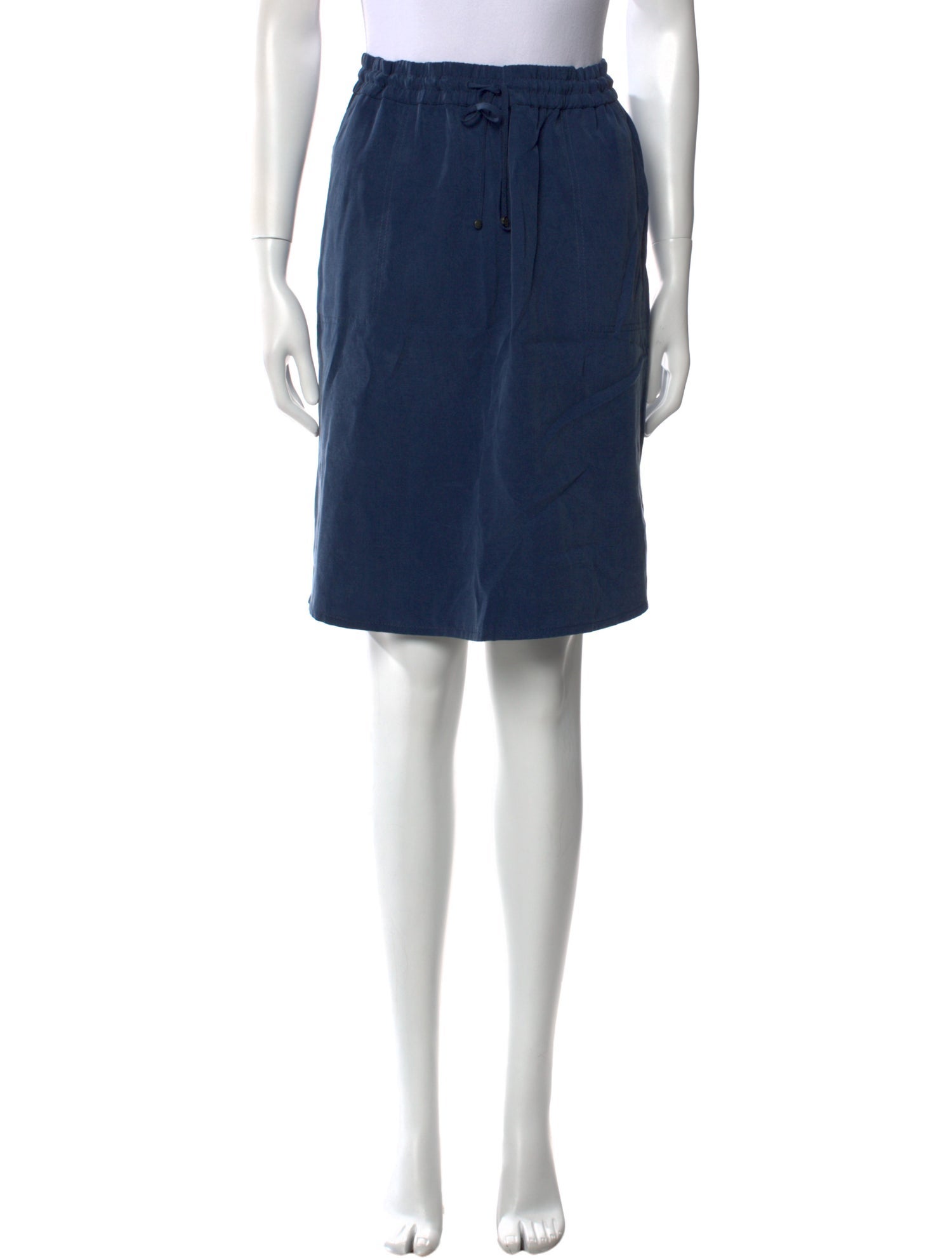 Akris Punto Pleated Accents Knee-Length Skirt