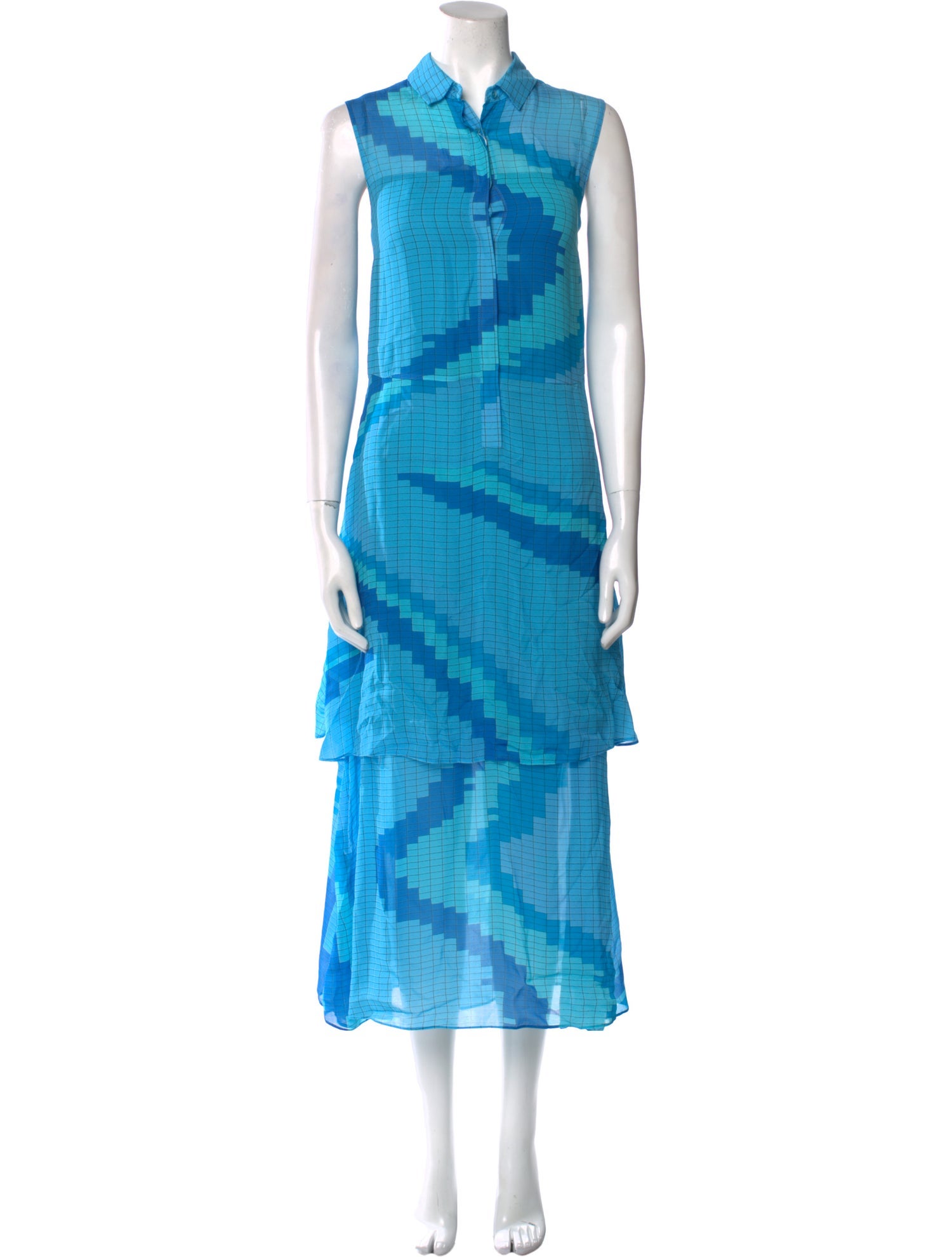 Akris Punto Tie-Dye Print Long Dress w/ Tags