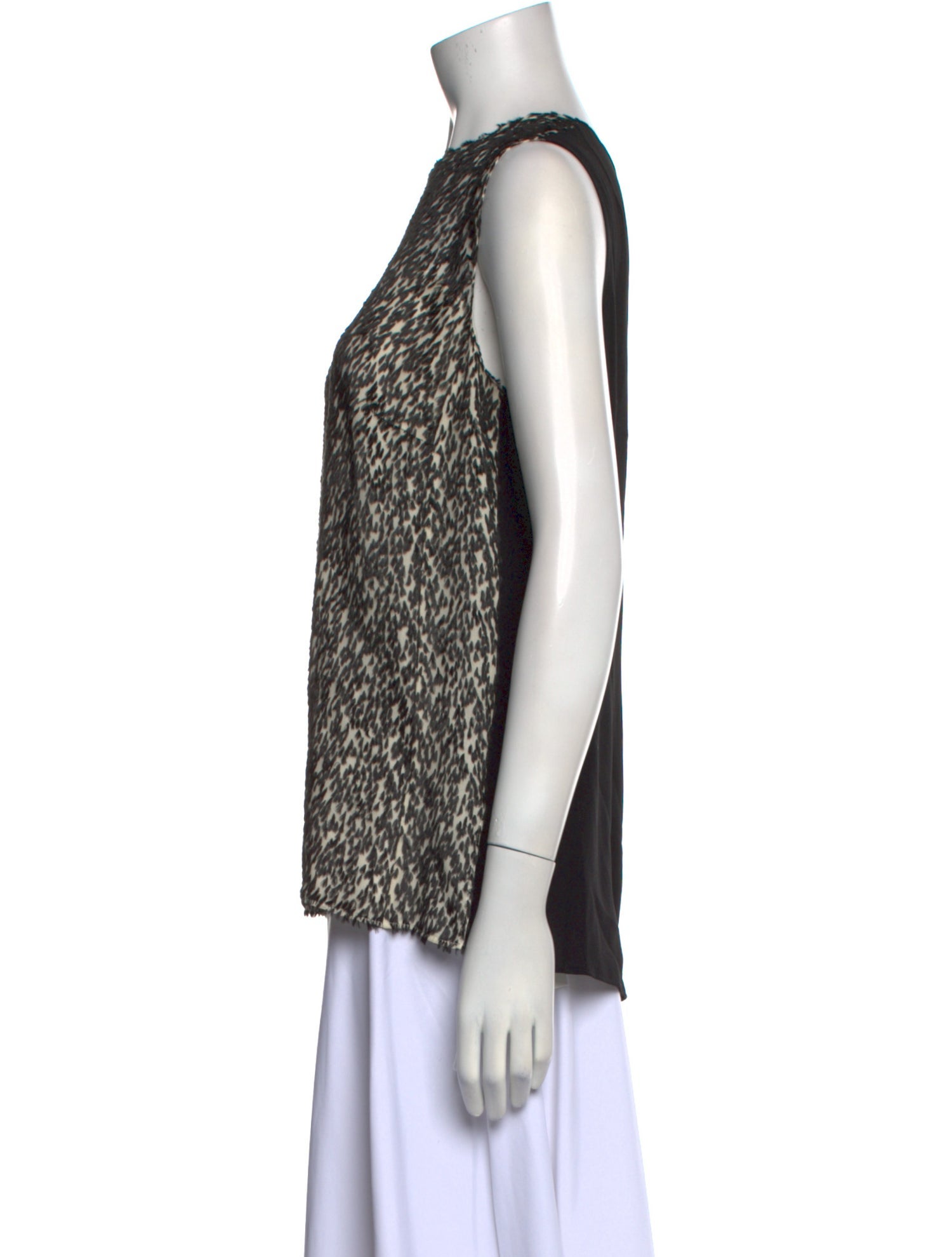 Akris Punto Printed Crew Neck Top