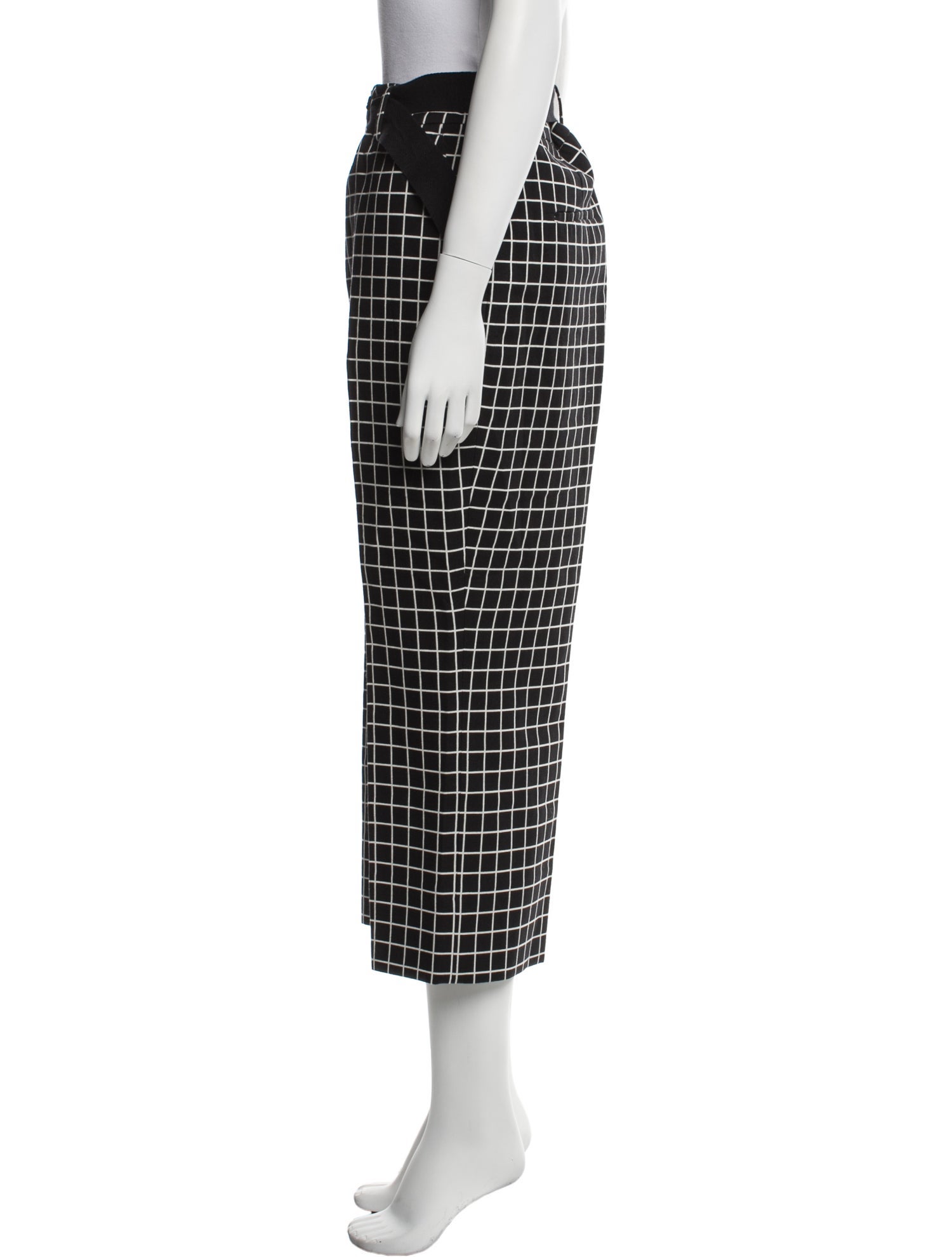 Akris Punto Plaid Print Wide Leg Pants