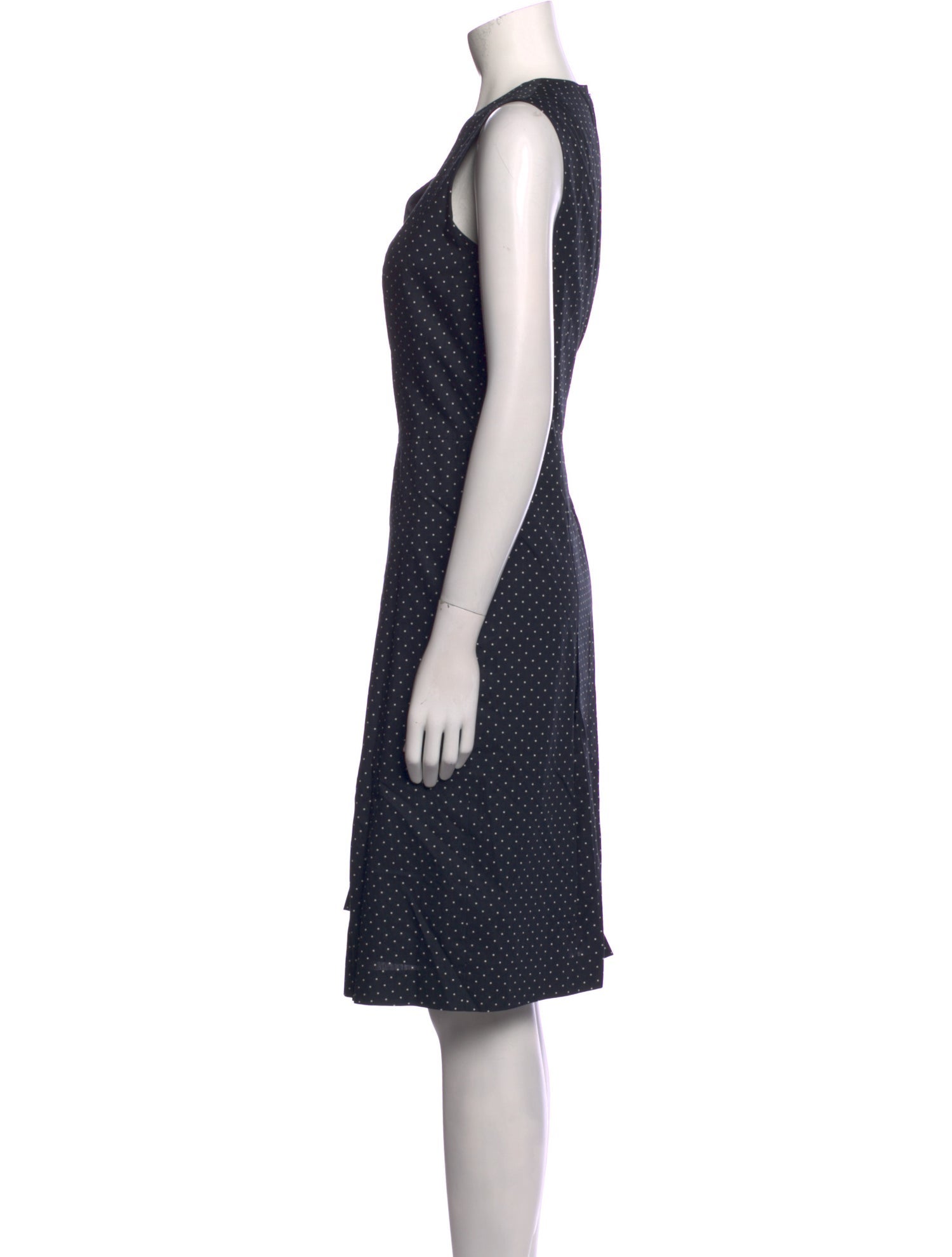 Akris Punto Polka Dot Print Knee-Length Dress