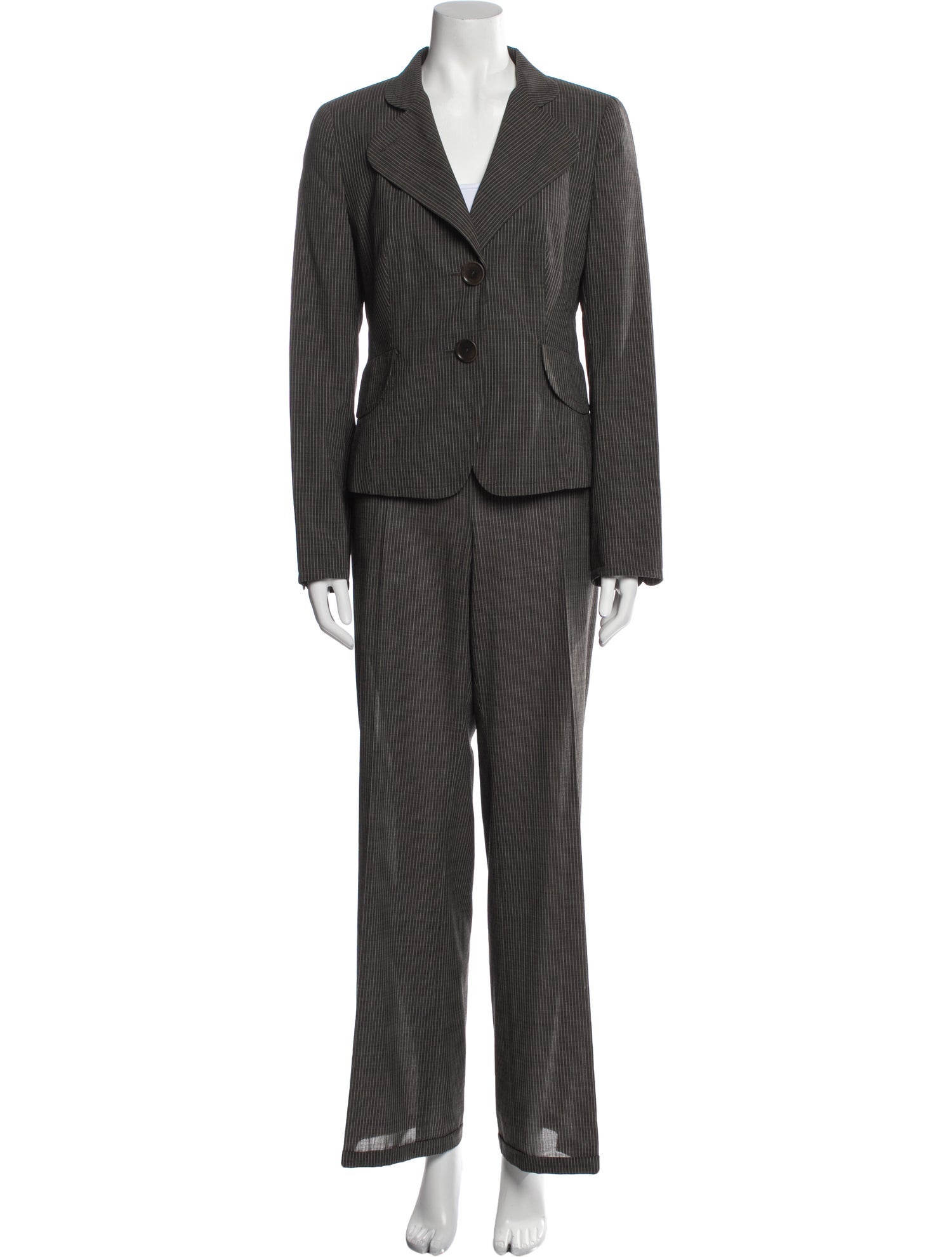 Akris Punto Wool Striped Pantsuit
