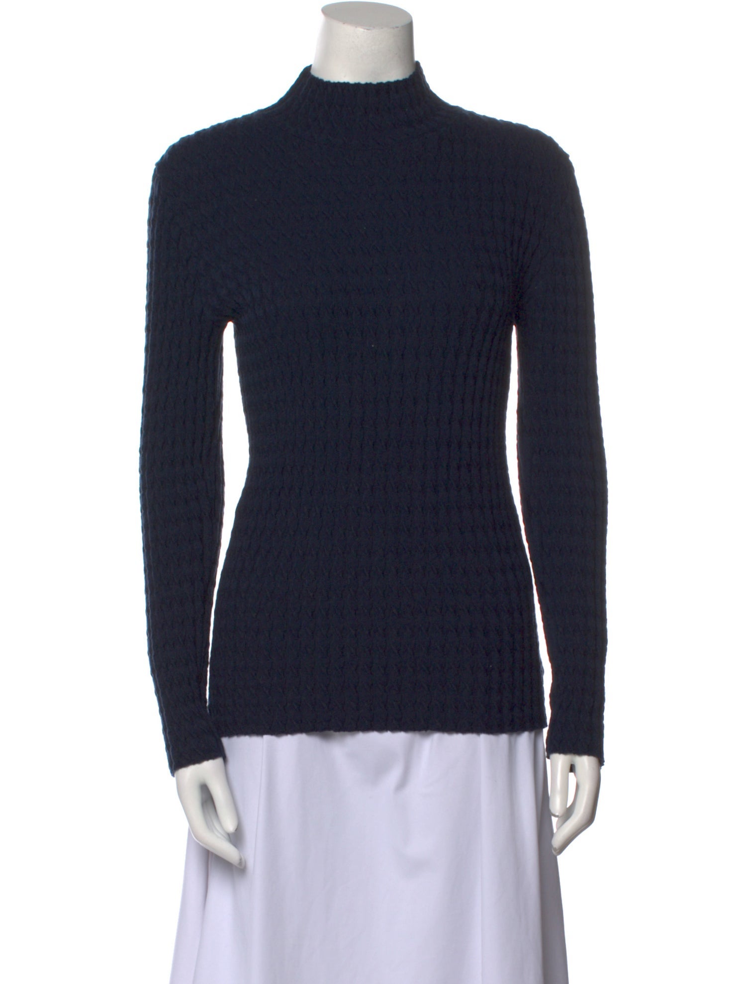 Akris Punto Virgin Wool Mock Neck Sweater