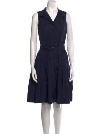 Akris Punto V-Neck Knee-Length Dress