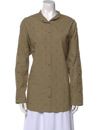 Akris Punto Long Sleeve Button-Up Top