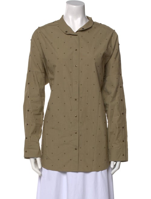 Akris Punto Long Sleeve Button-Up Top