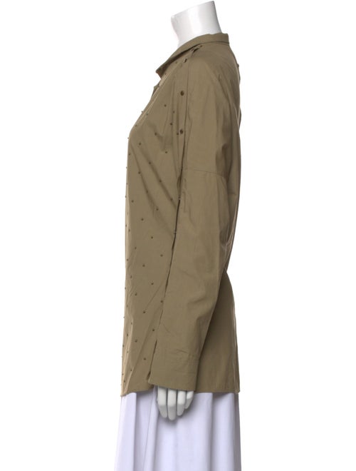 Akris Punto Long Sleeve Button-Up Top