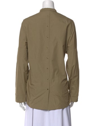 Akris Punto Long Sleeve Button-Up Top